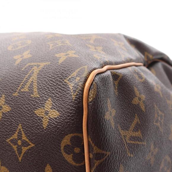 LOUIS VUITTON Brown Monogram Leather Keepall 55 Boston Bag - Picture 10 of 10